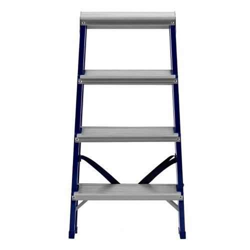 Стремянка двусторонняя 4 ступени, стальная, Сибртех