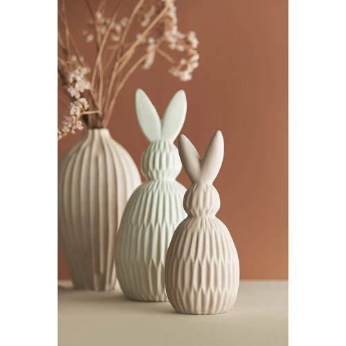 Декор из фарфора белого цвета trendy bunny из коллекции easter essential, 12,5х12,5x30,5 см