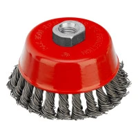 Щетка для УШМ, 100 мм, М14, "чашка", крученая проволока 0.8 мм Matrix