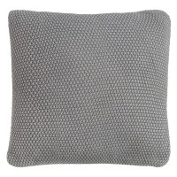 Подушка декоративная из стираного хлопка серого цвета из коллекции essential, 45х45 см