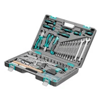 Набор инструментов, 1/2", 1/4", CrV, пластиковый кейс 98 предметов Stels