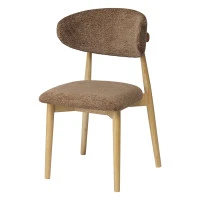 Стул stone, мягкий шенилл, кофе с молоком