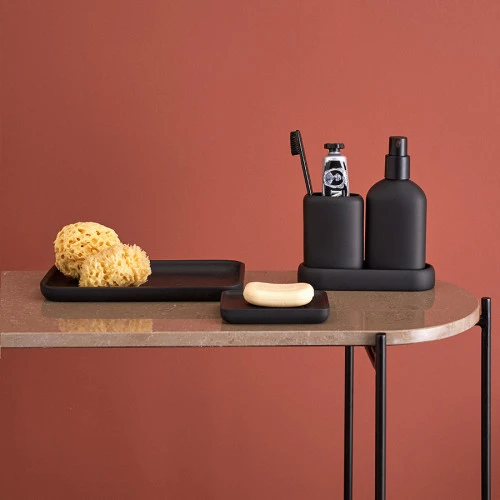 Подставка для ванных принадлежностей slim, черная, малая