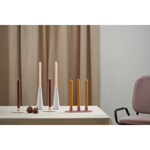 Набор из двух свечей коричневого цвета из коллекции edge, 24,5 см