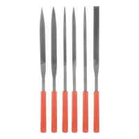 Набор надфилей, 180 х 5 мм, 6 шт, пластиковые рукоятки Matrix