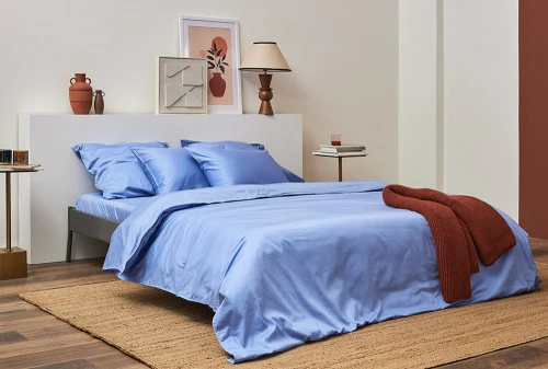 Набор наволочек из премиального сатина сиреневого цвета из коллекции essential, 70х70 см