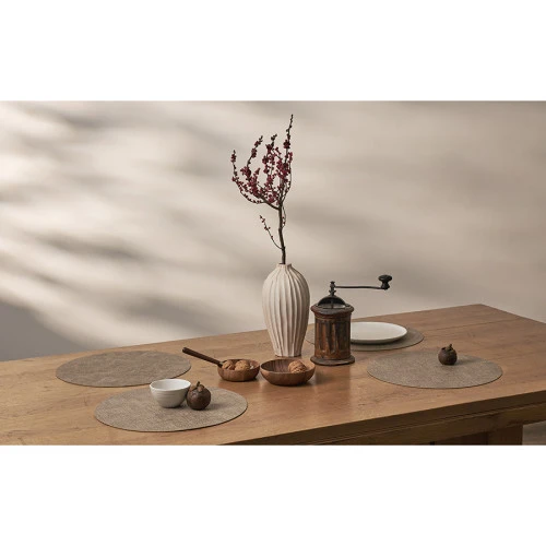 Набор из 2-х сервировочных салфеток leanera, D35 см, песочные