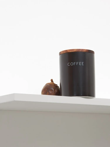 Банка керамическая для хранения кофе, 650 мл, черная