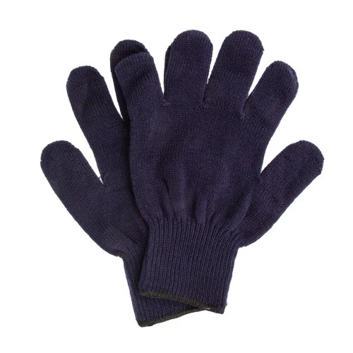 Перчатки трикотажные, акрил, синий, оверлок Сибртех