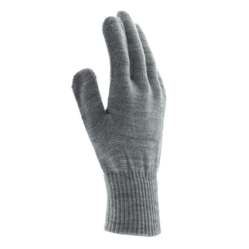 Перчатки трикотажные, акрил, серая туча, двойная манжета Сибртех