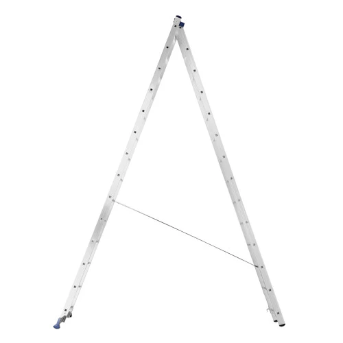 Лестница, 2 х 14 ступеней, алюминиевая, двухсекционная, Сибртех