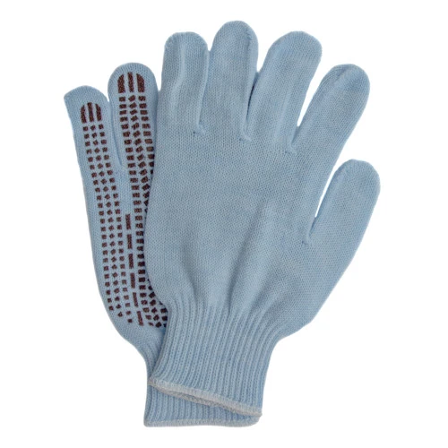 Перчатки трикотажные, акрил, ПВХ гель, "Протектор", цвет зенит, оверлок Сибртех