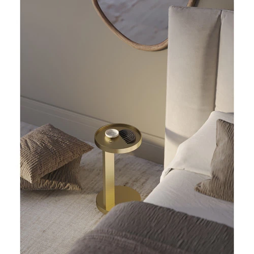 Столик приставной yanis, D25,5 см, золотой