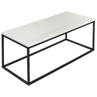 Столик журнальный mayen, 90х40 см, белый/черный