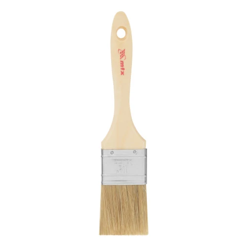 Кисть плоская "Евро" 1.5", натуральная щетина, деревянная ручка MTX