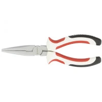 Длинногубцы прямые WHite Nickel, 160 мм, никелированные, трехкомпонентные рукоятки Matrix