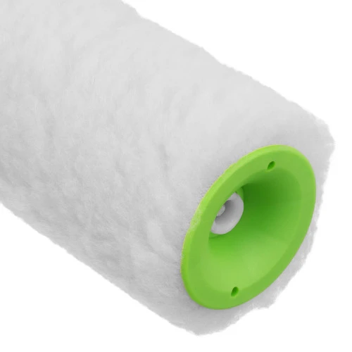 Валик с натуральным мехом, с ручкой, 200 мм, ворс 12 мм, D 48 мм, D ручки 6 мм, Сибртех