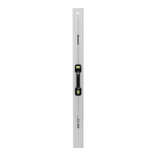 Линейка-уровень, 800 мм, металлическая, пластмассовая ручка 2 глазка Matrix