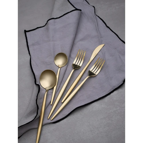Набор столовых приборов globe, золотистые матовые, 16 пред.