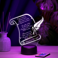 3D светильник  Светильник "Пергамент с пером"