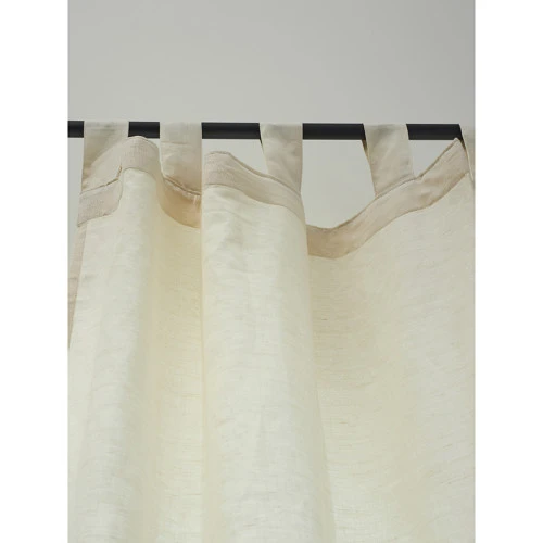 Штора из хлопка и льна кремового цвета из коллекции essential, 150х290 см