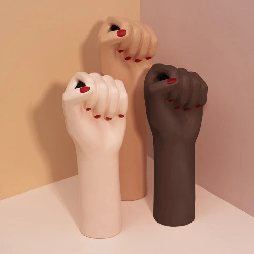 Ваза для цветов girl power, brown, 32 см