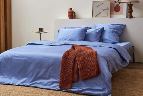 Набор наволочек из премиального сатина сиреневого цвета из коллекции essential, 70х70 см