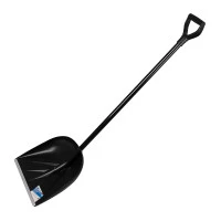 Лопата для уборки снега пластиковая, 385 х 410 х 1350 мм, алюминиевый черенок, Сибртех