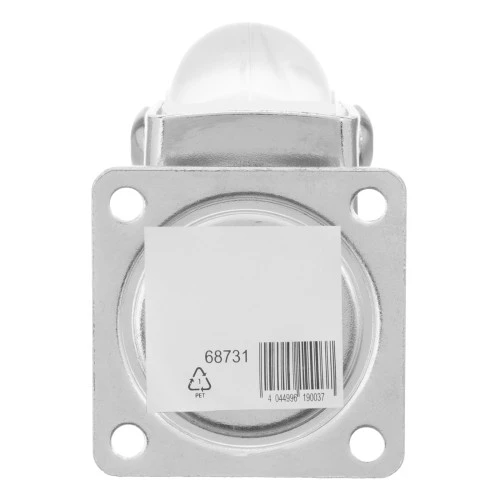 Колесо ПУ прозрачное поворотное d-35 мм, крепление платформенное Сибртех