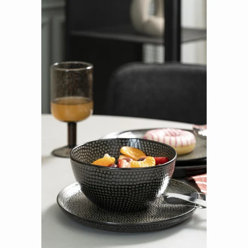 Набор тарелок dots, D21 см, черные, 2 шт.