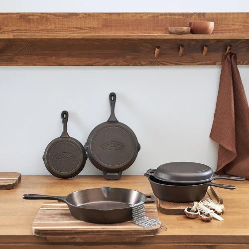 Сковорода чугунная brasen с масляной полировкой, D25 см