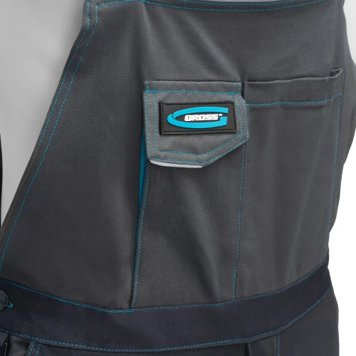 Полукомбинезон профессиональный рабочий, 97% хлопок 3% спандекс, XXL Gross