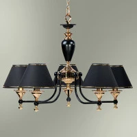 Люстра 5-ти рожковая с абажурами "Багира" 5*19-520/6020/5А