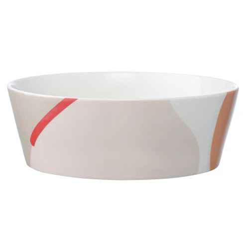 Набор из двух салатников бежевого цвета с авторским принтом из коллекции freak fruit, 16см