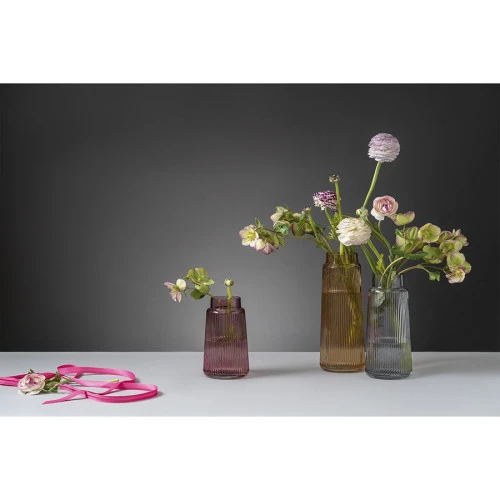 Ваза noemi, 24 см, серо-синяя