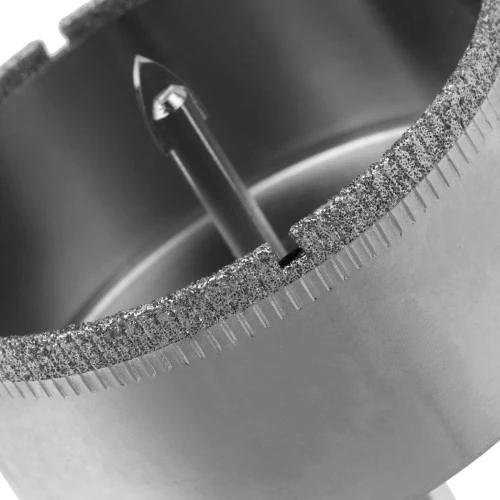 Сверло по керамической плитке и стеклу, 65 х 55 мм, шестигранный хвостовик, с центрующим сверлом Сибртех