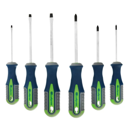 Набор отверток, CrV, трехкомпонентные рукоятки, 6 предметов Сибртех