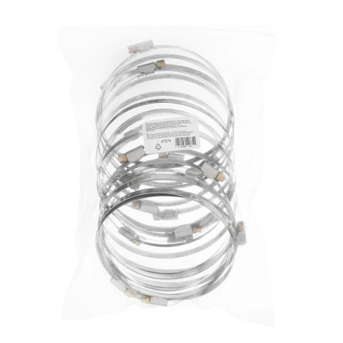 Хомуты металлические, Стандартное болтовое крепление 110-130 мм, 25 штук в упаковке, ширина 9 мм Сибртех