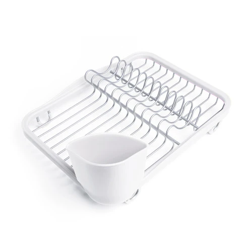 Сушилка для посуды sinkin, 28х14х35,5 см, белая, никель