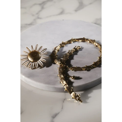 Блюдо сервировочное marm, D30 см, белый мрамор