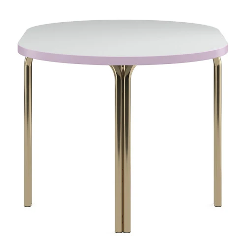 Столик кофейный ror, 75х50 см, латунь/серый/розовый
