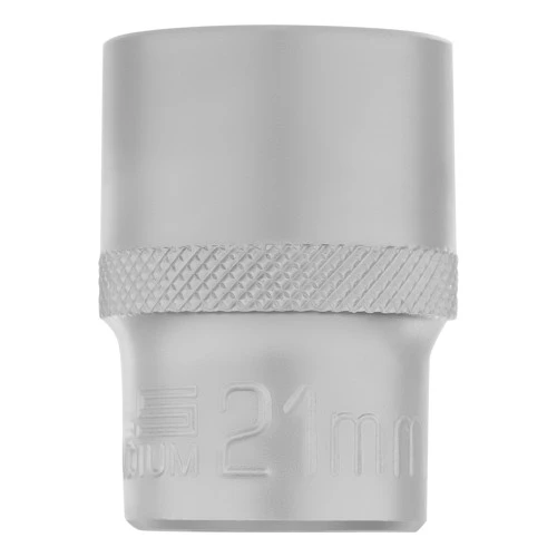 Головка торцевая, 21 мм, шестигранная, CrV, под квадрат 1/2 Stels