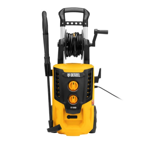 Моечная машина высокого давления R-180D, 2200 Вт, 180 бар, 380 л/ч, с барабаном Denzel
