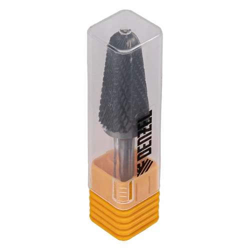 Борфреза по металлу твердосплавная, коническая закругленная, тип-L, 16 мм Denzel