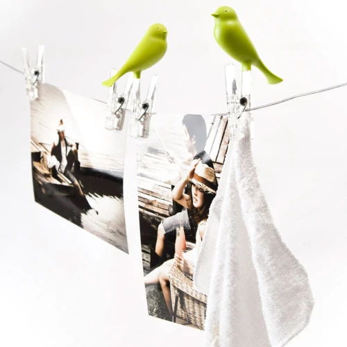 Набор прищепок sparrow, зеленые, 4 шт.