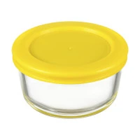 Контейнер для запекания и хранения круглый с крышкой, 236 мл, желтый