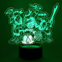 3D светильник  Черепашки Ниндзя