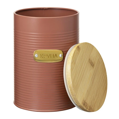 Банка для хранения крупы irmel, 2,5 л, терракота