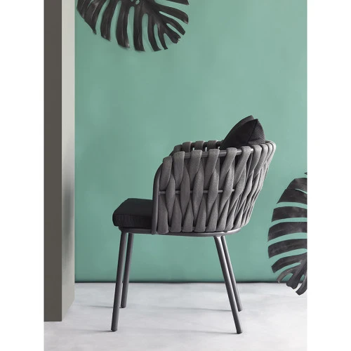 Стул braid, серый/черный