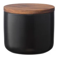 Банка для хранения керамическая, 350 мл, черная